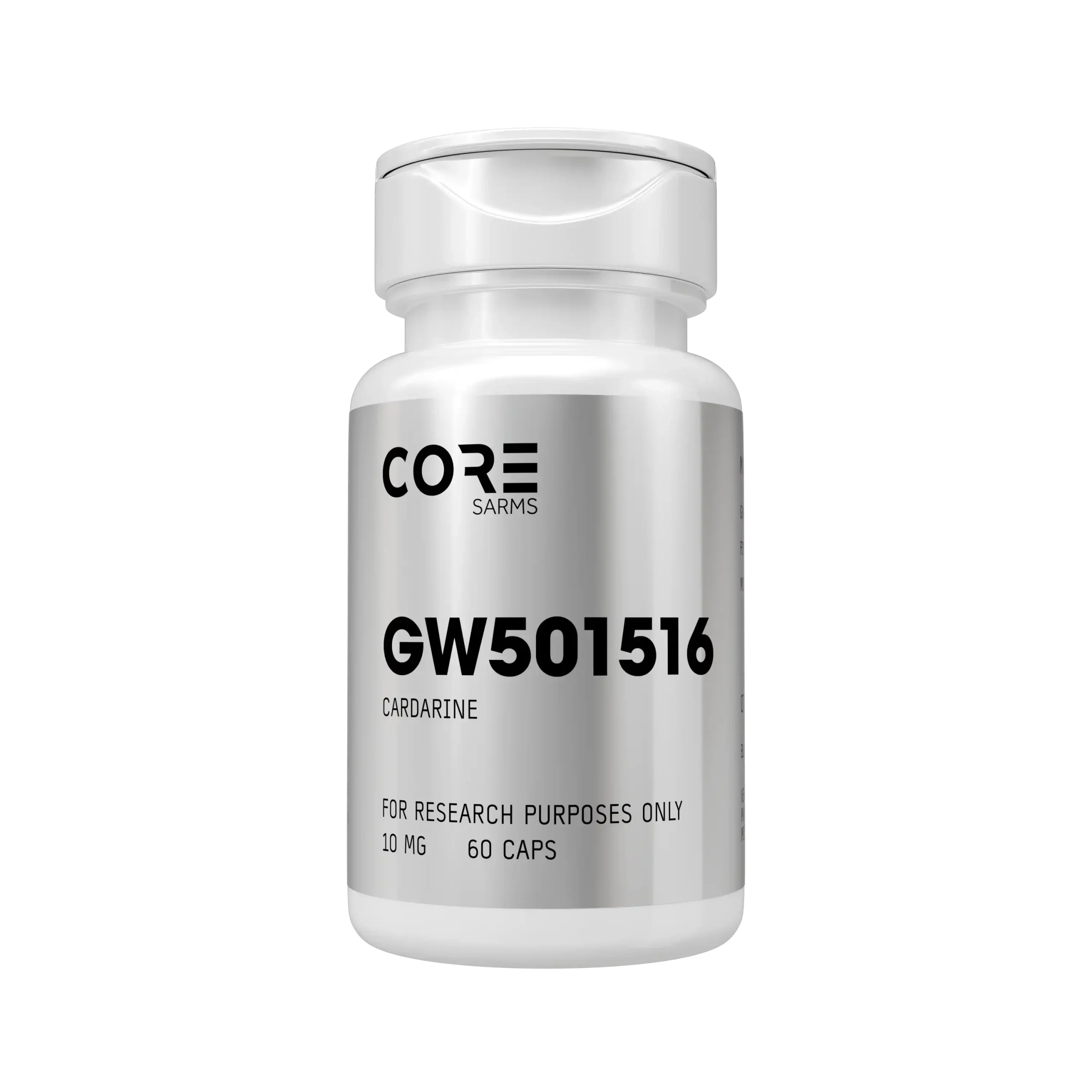 CORE SARMS GW501516 (Cardarine) bottle, designed for research purposes only